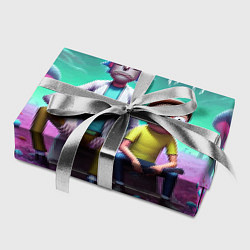 Бумага для упаковки Рик и Морту на сказочной грибной планете - нейроар, цвет: 3D-принт — фото 2