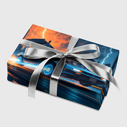 Бумага для упаковки Автомобиль и ночные молнии, цвет: 3D-принт — фото 2