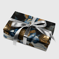 Бумага для упаковки Новогодний кролик под елкой, цвет: 3D-принт — фото 2