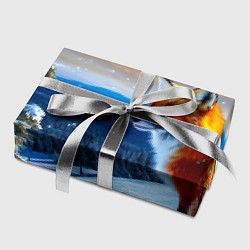 Бумага для упаковки Лисичка в зимнем лесу, цвет: 3D-принт — фото 2