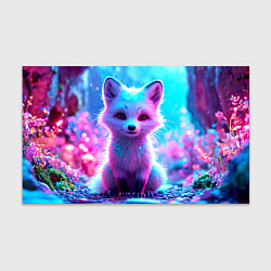 Бумага для упаковки Песец в неоновом свете, цвет: 3D-принт