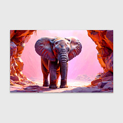 Бумага для упаковки Слон в розовом, цвет: 3D-принт