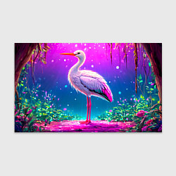 Бумага для упаковки Аист в фиолетовом свете, цвет: 3D-принт