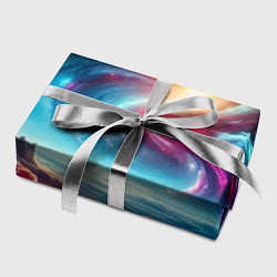 Бумага для упаковки Fantastic neon space landscape - ai art fantasy, цвет: 3D-принт — фото 2