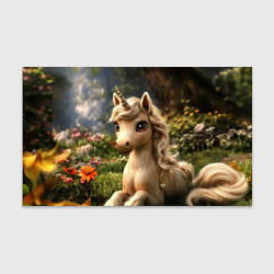 Бумага для упаковки Единорожка кофейного цвета, цвет: 3D-принт