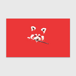 Бумага для упаковки Красная панда с кисточкой в зубах, цвет: 3D-принт