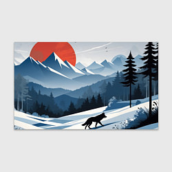 Бумага для упаковки Лиса в горах