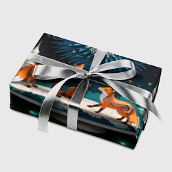Бумага для упаковки Семья из трех лисиц, цвет: 3D-принт — фото 2