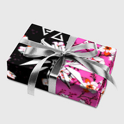 Бумага для упаковки Ведьмак паттерн сакура, цвет: 3D-принт — фото 2