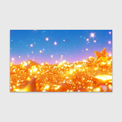 Бумага для упаковки Золотые шарики на голубом фоне, цвет: 3D-принт