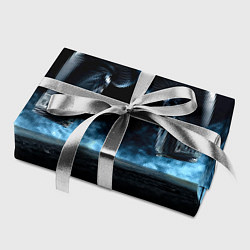 Бумага для упаковки Черные бойцовские перчатки в дыму, цвет: 3D-принт — фото 2