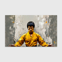 Бумага для упаковки Брюс Ли на сером, цвет: 3D-принт