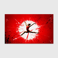 Бумага для упаковки Воздушная гимнастка на красном, цвет: 3D-принт