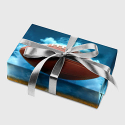 Бумага для упаковки Мяч для американского футбола синий дым, цвет: 3D-принт — фото 2