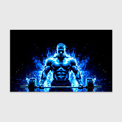 Бумага для упаковки Пауэрлифтер в синем пламени, цвет: 3D-принт