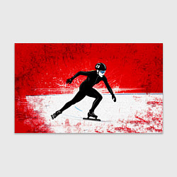 Бумага для упаковки Скоростной бег на коньках в красном, цвет: 3D-принт