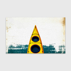 Бумага для упаковки Желтый каяк на белом, цвет: 3D-принт