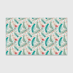 Бумага для упаковки Бохо паттерн в мятных тонах