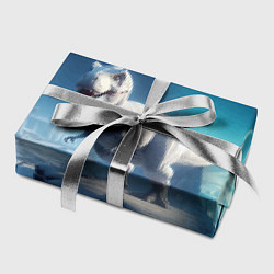 Бумага для упаковки Снежный динозавр - история вымирания, цвет: 3D-принт — фото 2