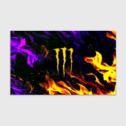 Бумага для упаковки Monster energy лого в огне