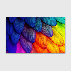 Бумага для упаковки Радужные перья попугая, цвет: 3D-принт