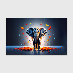 Бумага для упаковки Геометрический слон и цветные полигоны, цвет: 3D-принт