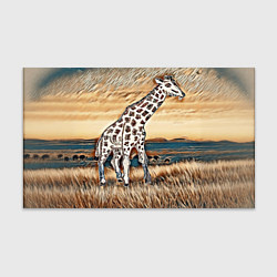 Бумага для упаковки Жираф в африканской саванне, цвет: 3D-принт
