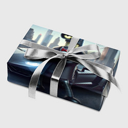 Бумага для упаковки Крутой Бендер рядом с Ламборджини, цвет: 3D-принт — фото 2