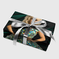 Бумага для упаковки Леди Гага в платье из дисков, цвет: 3D-принт — фото 2