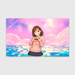 Бумага для упаковки Сиратори Айра делает сердечко руками - Дандадан, цвет: 3D-принт