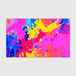 Бумага для упаковки Яркие пятна акриловой краски на стене, цвет: 3D-принт