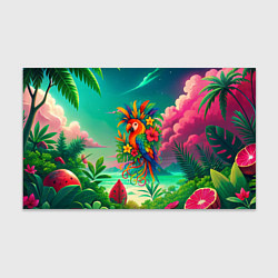 Бумага для упаковки Попугай и тропики, цвет: 3D-принт