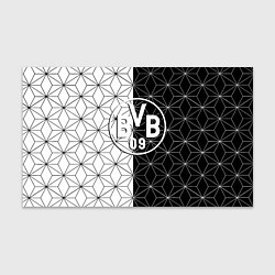 Бумага для упаковки Borussia geometry black steel, цвет: 3D-принт