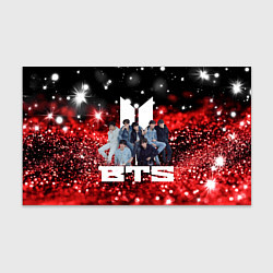 Бумага для упаковки BTS красно-черный блестящий фон, цвет: 3D-принт