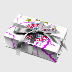 Бумага для упаковки Бавария Мюнхен неоновые молнии, цвет: 3D-принт — фото 2