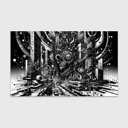 Бумага для упаковки Cyber urban skull - ai art fantasy, цвет: 3D-принт