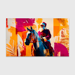 Бумага для упаковки Дед Мороз на коне, цвет: 3D-принт