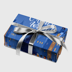 Бумага для упаковки С новым год - праздничный дворик, цвет: 3D-принт — фото 2