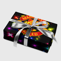 Бумага для упаковки Манчестер Юнайтед праздничные огни, цвет: 3D-принт — фото 2