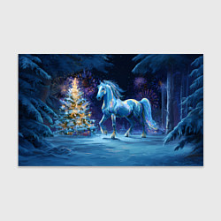 Бумага для упаковки Сияющая новогодняя лошадка, цвет: 3D-принт