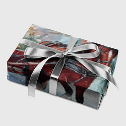 Бумага для упаковки Лошадка с новогодней повозкой, цвет: 3D-принт — фото 2