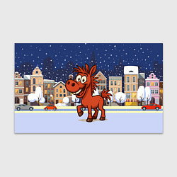 Бумага для упаковки Веселая красная лошадь 2026, цвет: 3D-принт