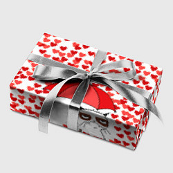 Бумага для упаковки Сердцепад и сердитый кот, цвет: 3D-принт — фото 2