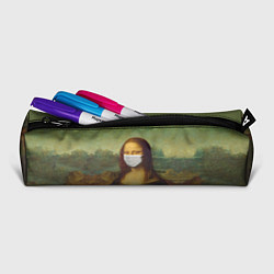 Пенал для ручек Мона Лиза в маске, цвет: 3D-принт — фото 2