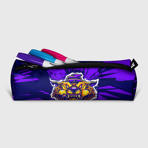Пенал Граффити Лев фиолетовый / 3D-принт – фото 2