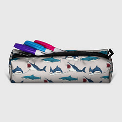 Пенал для ручек Кровожадные акулы паттерн, цвет: 3D-принт — фото 2