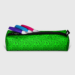 Пенал для ручек Черепа на кислотно-зеленом фоне, цвет: 3D-принт — фото 2