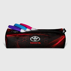 Пенал для ручек Toyota Неоновые соты, цвет: 3D-принт — фото 2