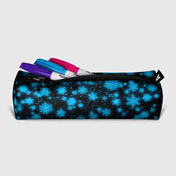 Пенал для ручек НОВОГОДНИЕ НЕОНОВЫЕ СНЕЖИНКИ 2022 НОВЫЙ ГОД, цвет: 3D-принт — фото 2