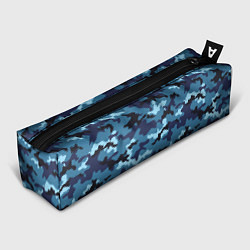 Пенал для ручек Камуфляж Тёмно-Синий Camouflage Dark-Blue, цвет: 3D-принт